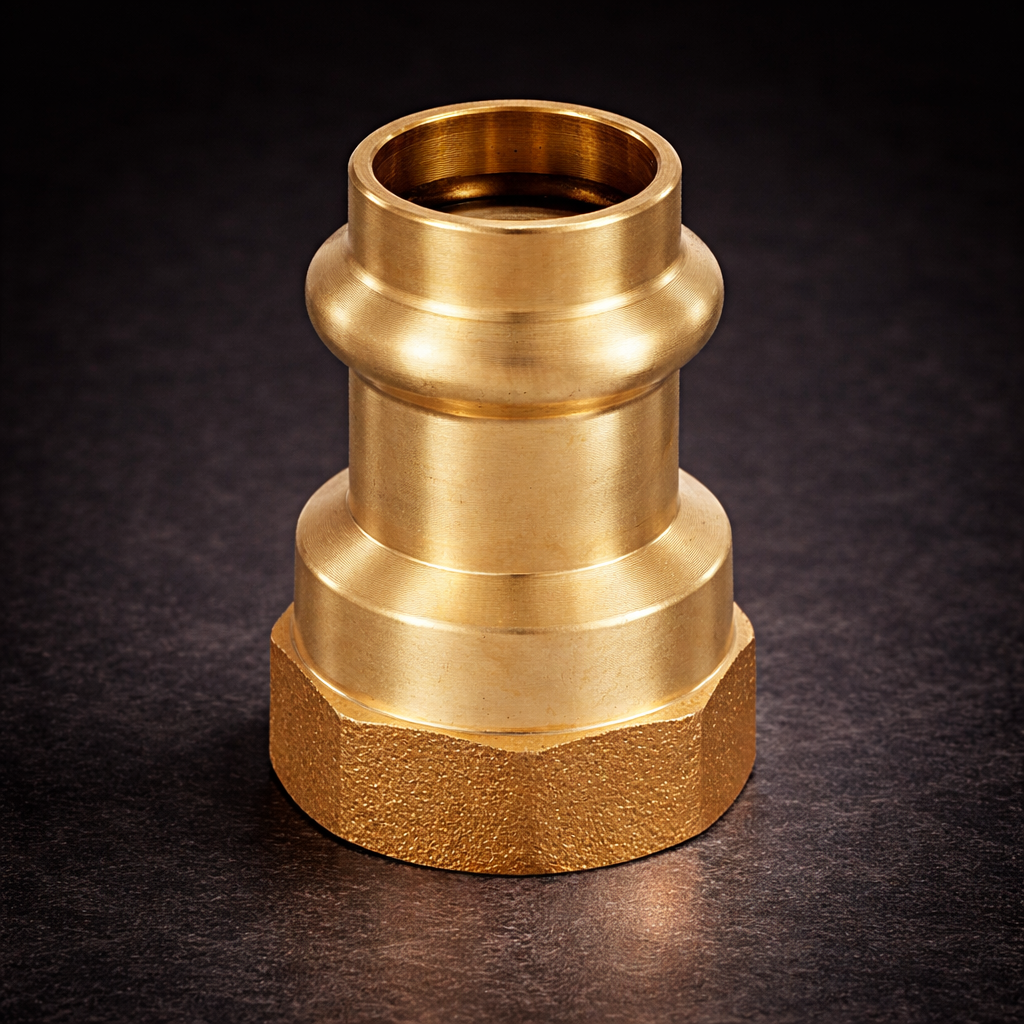1" Copper Press x Female NPT Adapter (Brass)