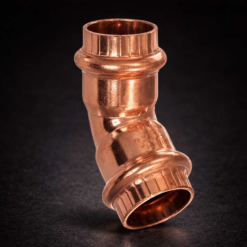 3/4" Copper Press 45° Elbow