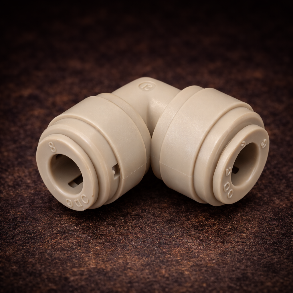 3/8" Tube × 1/4" Tube Push-to-Connect Reducing Elbow